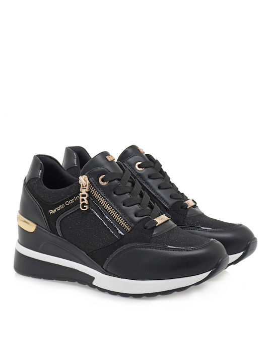 Renato Garini Sneakers Black Glitter / Lt Gold