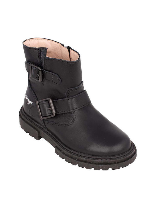 Primigi Kids Leather Anatomic Boots with Zipper Black