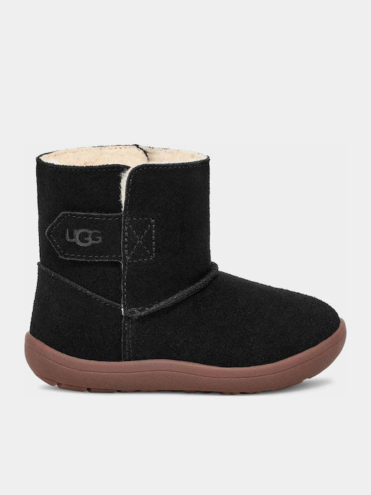 Keelan Ii Suede Kids Boots with Velcro Black