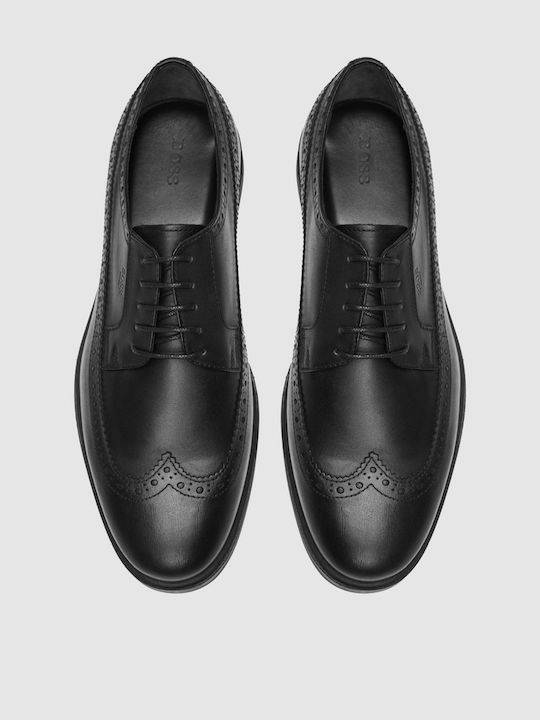 Leder Herren Oxfords Schwarz