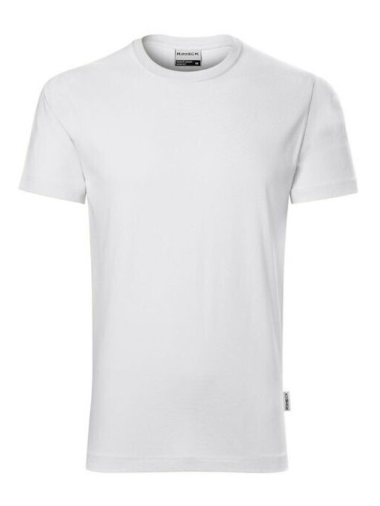 Rimeck Ανδρικό Διαφημιστικό T-shirt Κοντομάνικο σε Λευκό Χρώμα