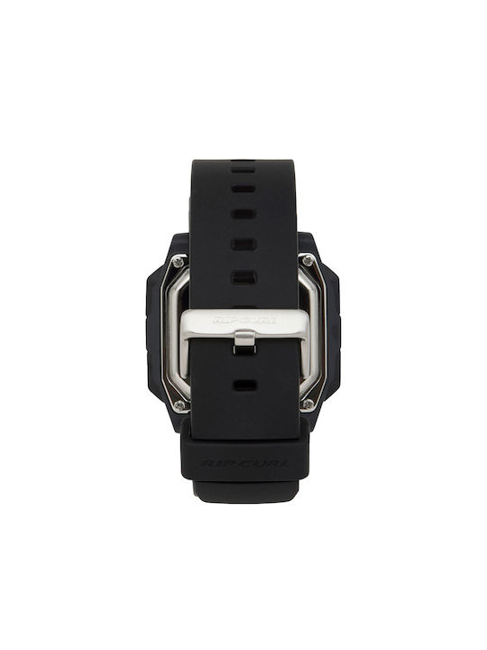 Rip Curl Digital Watch Battery with Black Rubber Strap