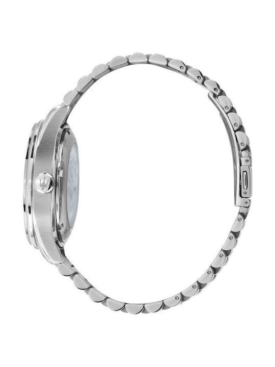 Maserati Men's Watch 42mm Automatic with Silver Metal Bracelet
