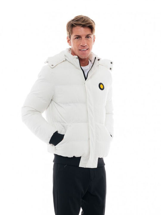 Splendid Plus Size Men's Winter Puffer Jacket White