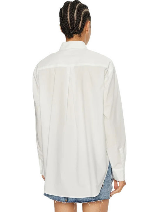 Μακρυμάνικο Γυναικείο Πουκάμισο Bright White