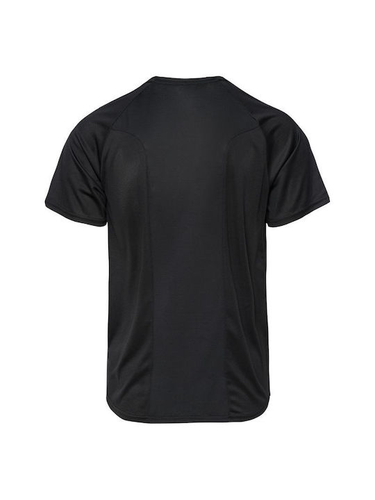 IQ Herren Sport T-Shirt Kurzarm Schwarz