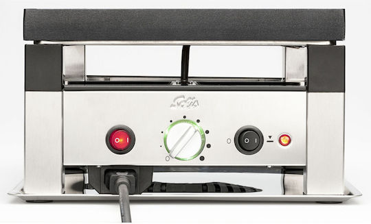 Solis Tabletop Electric Grill Raclette Smooth and Ribbed Plate 1020W with Adjustable Thermostat