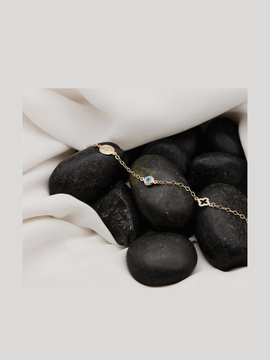 Themelidis Jewels Kids Gold Bracelet 9K with Evil Eye