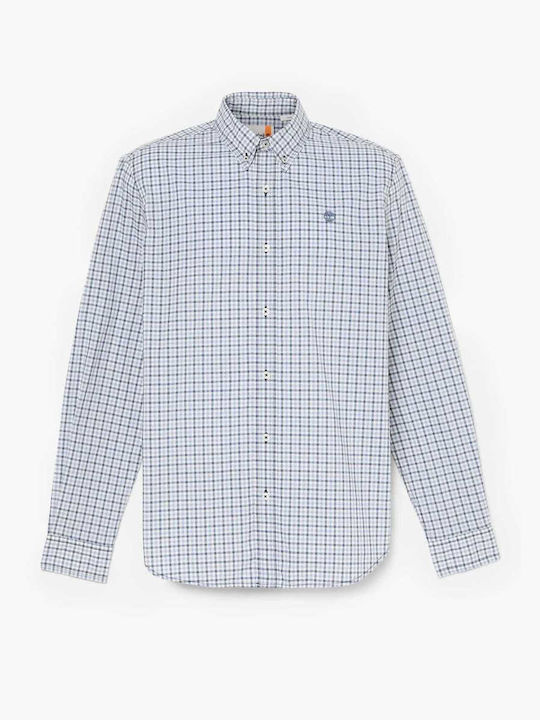 Timberland Men's Shirt Long Sleeve Cotton Floral Blue