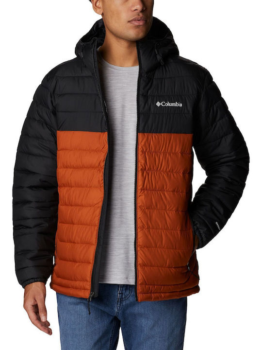 Columbia Powder Lite Men's Winter Puffer Jacket Waterproof Orange