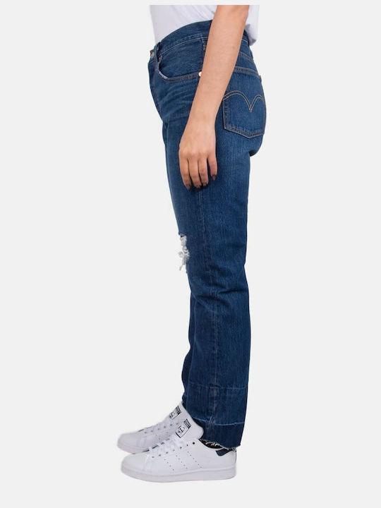 LEVIS® Jean 501 CROP BOTTOM LINE 36200-0030 Med Indigo - Worn In - DENIM-LEV36200-0030-119-DENIM