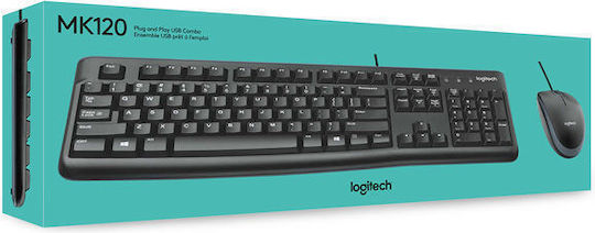 Logitech MK120 Комплект Клавиатура И Мишка Български