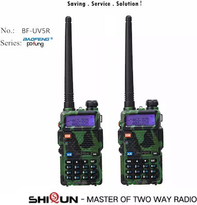 Baofeng Uv-5r Walkie Talkie Dual-band 5w Output Long Battery Life 2pcs Camo