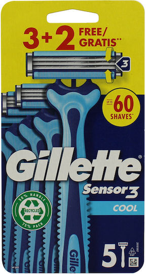 Gillette Sensor 3 Cool Disposable Razors 5pcs