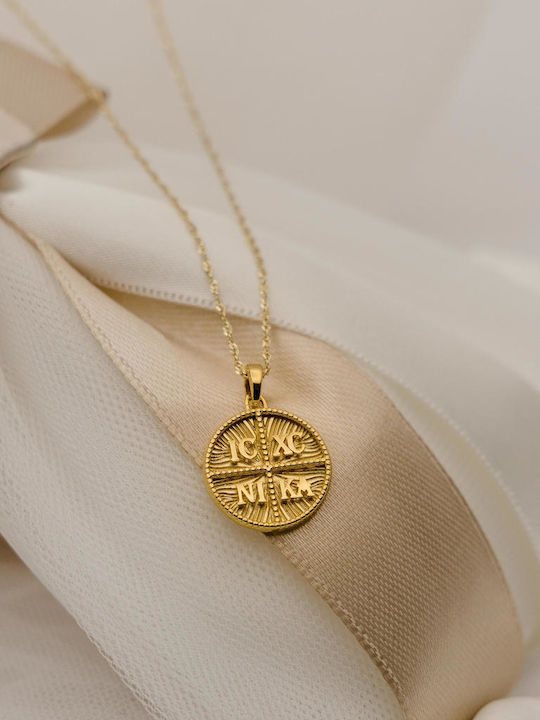 Themelidis Jewels Гривна Фулактó Константин от Жълто Злато 14 Карата