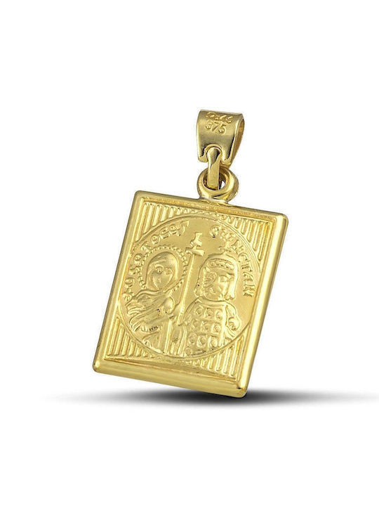 Themelidis Jewels Charm Фулактó Константин Зодиакален Знак Водолей от Жълто Злато 9 Карати