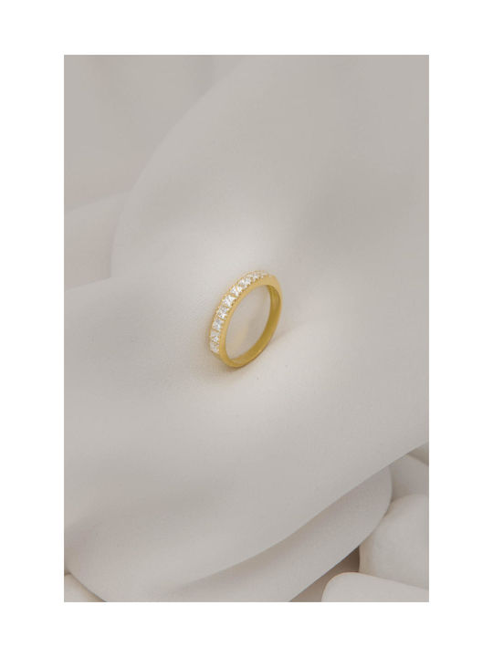 Themelidis Jewels Damen Ring mit Zirkonia aus Gold 14K