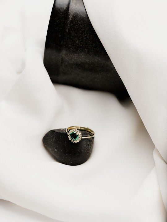 Themelidis Jewels Γυναικείο Δαχτυλίδι με Ζιργκόν από Χρυσό 14Κ