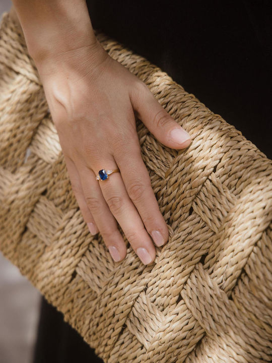 Themelidis Jewels Γυναικείο Δαχτυλίδι με Ζιργκόν από Χρυσό 14Κ