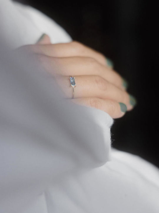 Themelidis Jewels Ring with Zircon made of Gold 14K