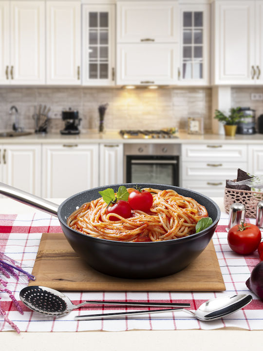 Granite Wok από Ατσάλι με Αντικολλητική Επίστρωση 28cm