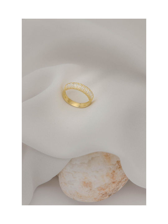 Themelidis Jewels Damen Ring mit Zirkonia aus Gold 14K