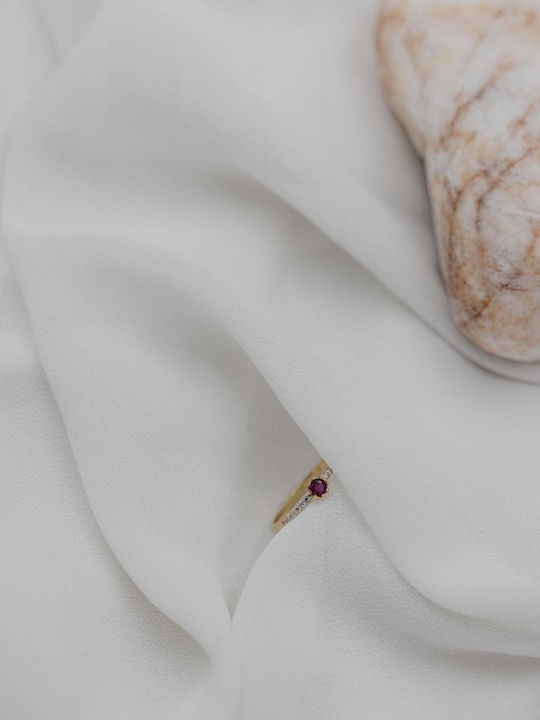 Themelidis Jewels Femeie Inel cu Zirconiu din Aur 14K