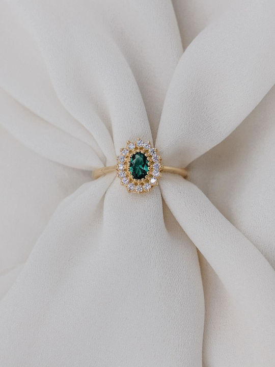 Themelidis Jewels Γυναικείο Δαχτυλίδι με Ζιργκόν από Χρυσό 14Κ