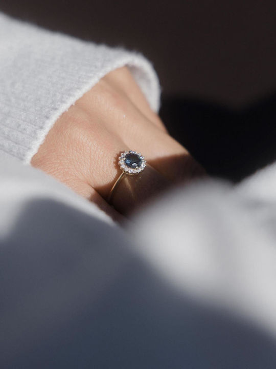 Themelidis Jewels Γυναικείο Δαχτυλίδι με Ζιργκόν από Χρυσό 14Κ