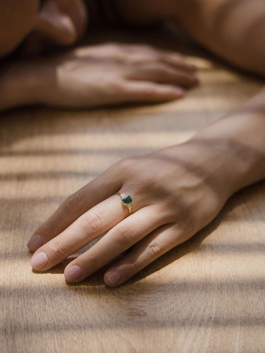 Themelidis Jewels Γυναικείο Δαχτυλίδι με Ζιργκόν από Χρυσό 14Κ