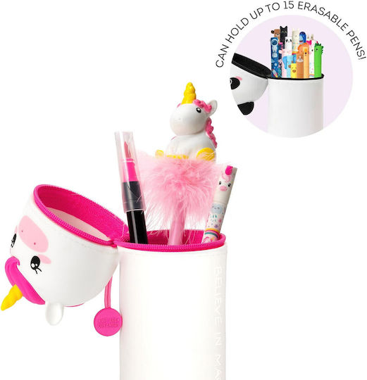 Legami Milano Soft Pencil Case Silicone Barrel White