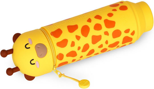 Legami Milano Soft Pencil Case Silicone Barrel Yellow
