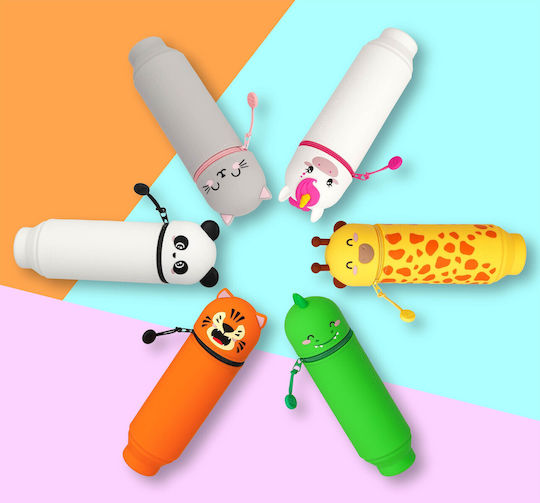 Legami Milano Soft Pencil Case Silicone Barrel Black