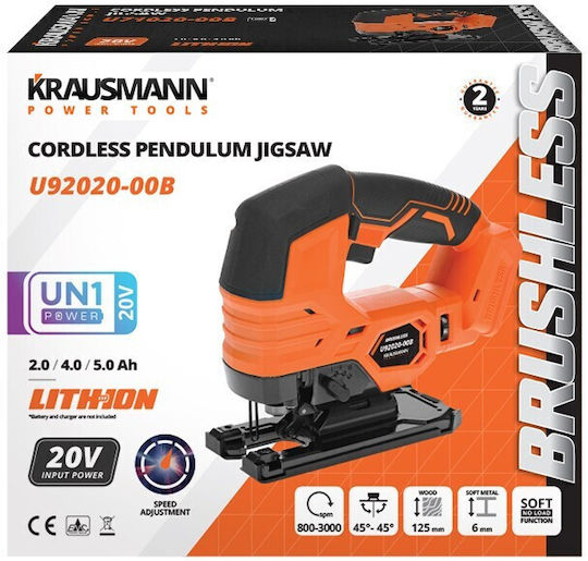 Krausmann U92020-15B Pendelhubstichsägen 20V 1x5Ah Bürstenlos