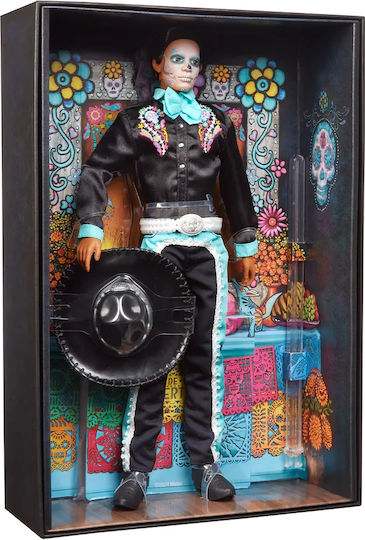 Barbie Dia De Los Muertos Collectible Boy Doll Ken Dia De Muertos for 3+ years+ Years 29cm