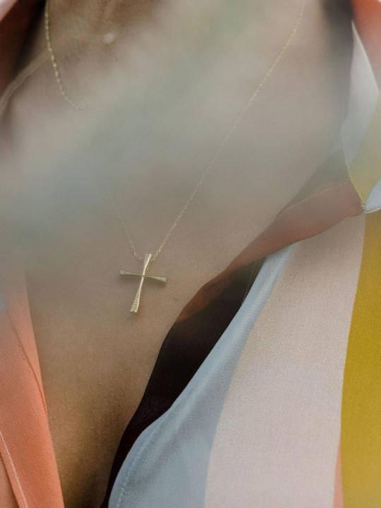 Themelidis Jewels Γυναικείος Χρυσός Σταυρός 14Κ χωρίς Αλυσίδα