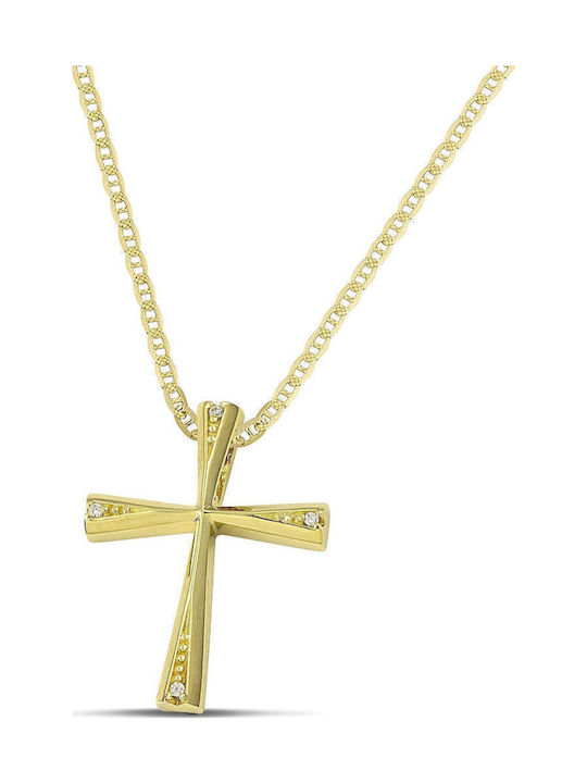 Themelidis Jewels Γυναικείος Χρυσός Σταυρός 14Κ χωρίς Αλυσίδα