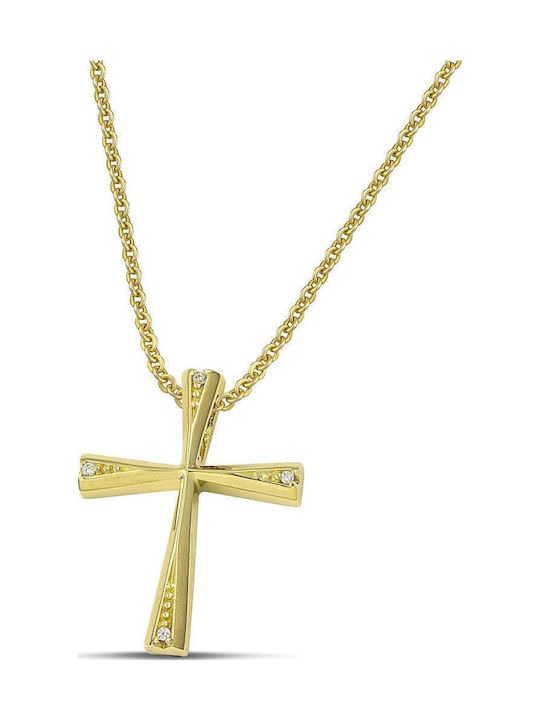 Themelidis Jewels Γυναικείος Χρυσός Σταυρός 14Κ χωρίς Αλυσίδα