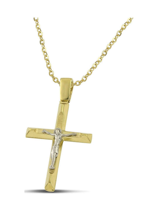 Themelidis Jewels Χρυσός Σταυρός 14Κ Διπλής Όψης Themelidis Jewels Χρυσός Σταυρός 14Κ Διπλής Όψης