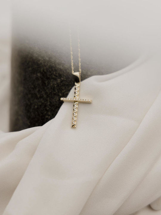 Themelidis Jewels Γυναικείος Χρυσός Σταυρός 14Κ χωρίς Αλυσίδα