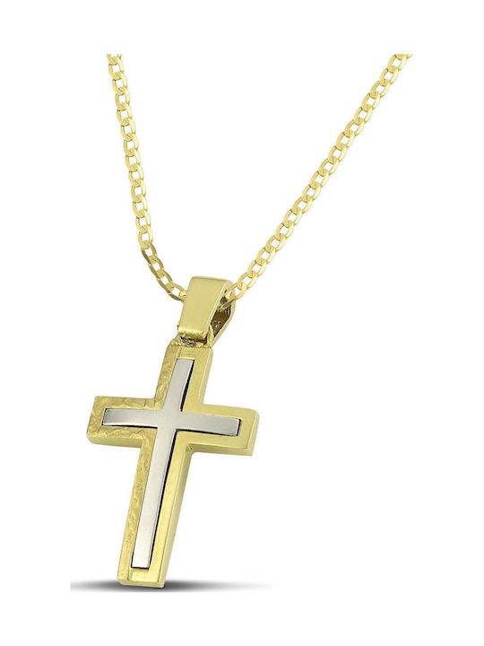 Themelidis Jewels Aur Cruce 14K Față și spate cu Răstignitul