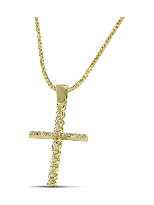 Themelidis Jewels Γυναικείος Χρυσός Σταυρός 14Κ χωρίς Αλυσίδα