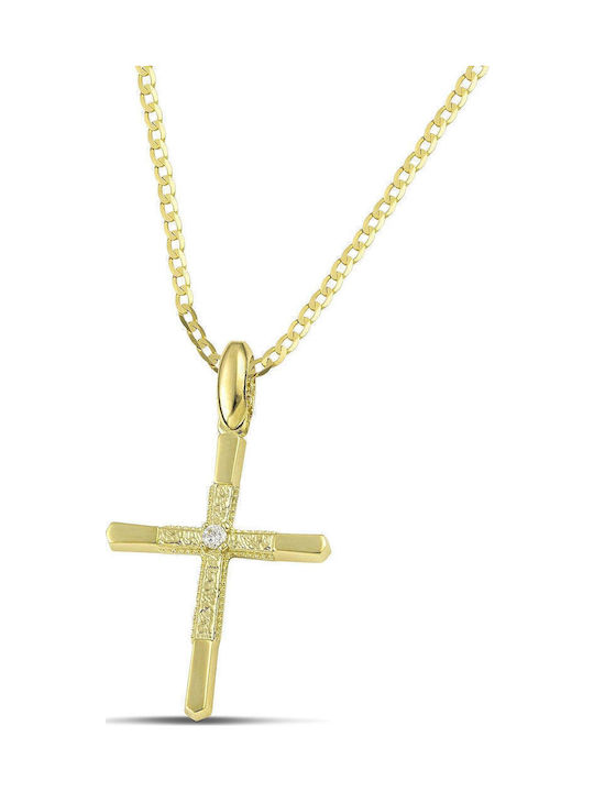 Themelidis Jewels Γυναικείος Χρυσός Σταυρός 14Κ χωρίς Αλυσίδα