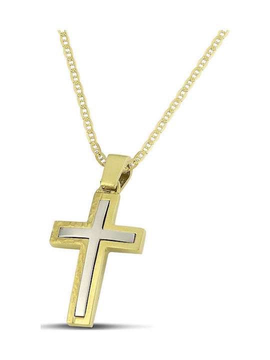 Themelidis Jewels Aur Cruce 14K Față și spate cu Răstignitul