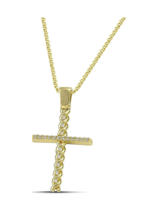 Themelidis Jewels Γυναικείος Χρυσός Σταυρός 14Κ χωρίς Αλυσίδα