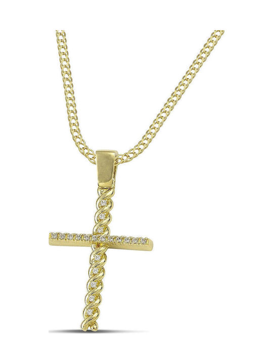 Themelidis Jewels Γυναικείος Χρυσός Σταυρός 14Κ χωρίς Αλυσίδα