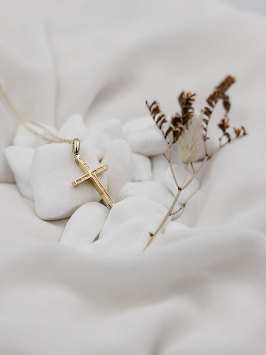 Themelidis Jewels Ανδρικός Χρυσός Σταυρός 14Κ χωρίς Αλυσίδα
