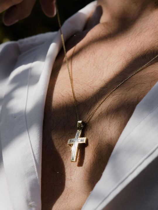 Themelidis Jewels Aur Cruce 14K Față și spate cu Răstignitul
