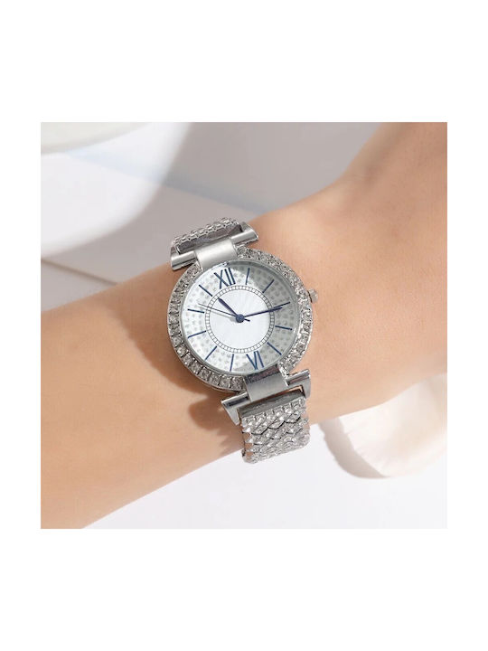 Watch with Silver Metal Bracelet