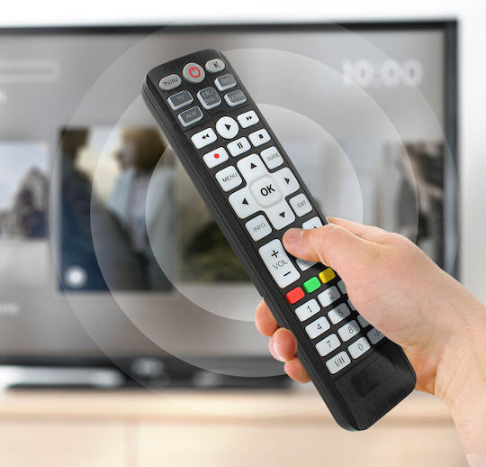 Linq Universal Tv Satellite Audio Dvd Player Remote Control Range 10m Black